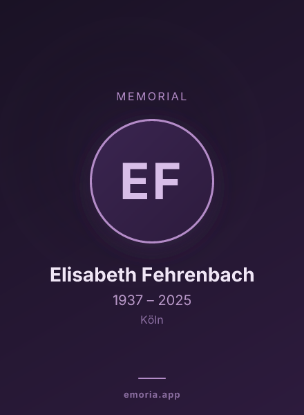 Memorial portrait of Elisabeth Fehrenbach