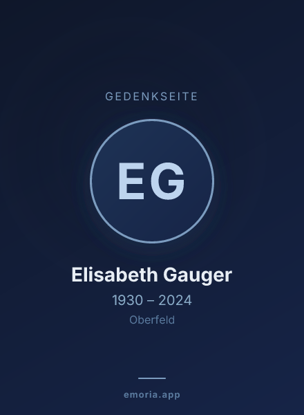 Gedenkportrait von Elisabeth Gauger