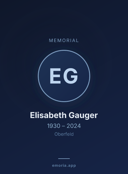 Memorial portrait of Elisabeth Gauger