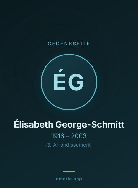 Gedenkportrait von Élisabeth George-Schmitt