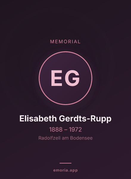 Memorial portrait of Elisabeth Gerdts-Rupp