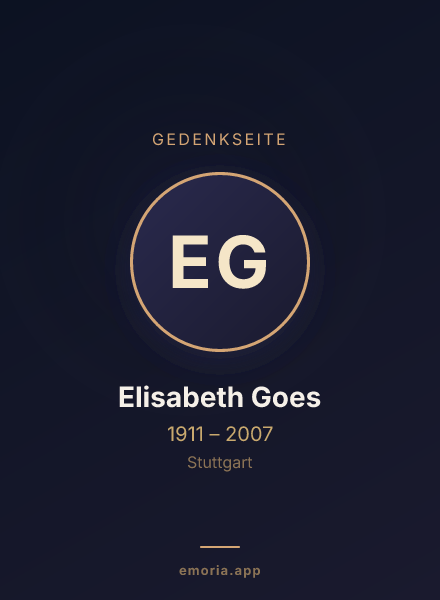 Gedenkportrait von Elisabeth Goes
