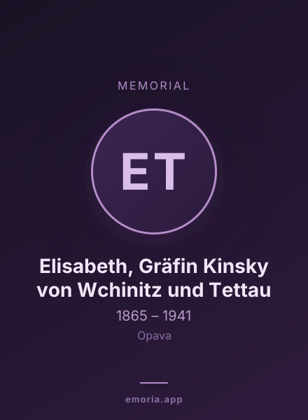 Memorial portrait of Elisabeth, Gräfin Kinsky von Wchinitz und Tettau