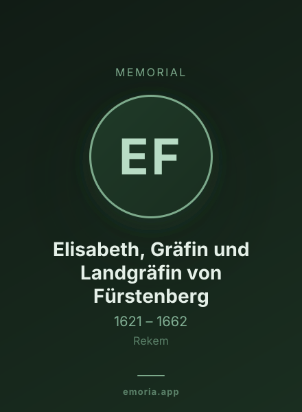 Memorial portrait of Elisabeth, Gräfin und Landgräfin von Fürstenberg
