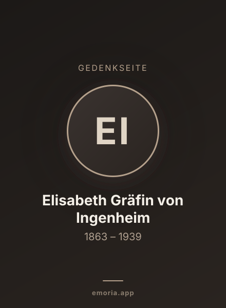 Gedenkportrait von Elisabeth Gräfin von Ingenheim