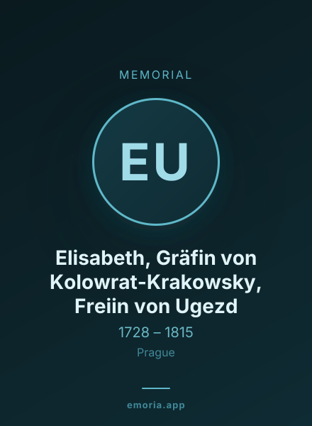 Memorial portrait of Elisabeth, Gräfin von Kolowrat-Krakowsky, Freiin von Ugezd