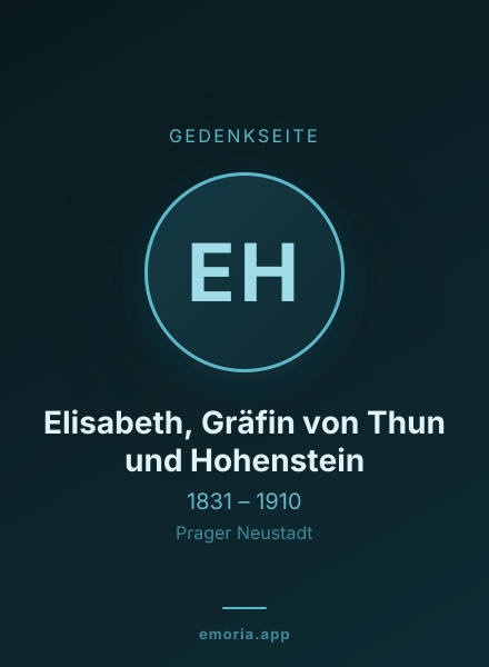 Gedenkportrait von Elisabeth, Gräfin von Thun und Hohenstein