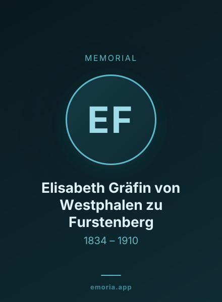 Memorial portrait of Elisabeth Gräfin von Westphalen zu Furstenberg