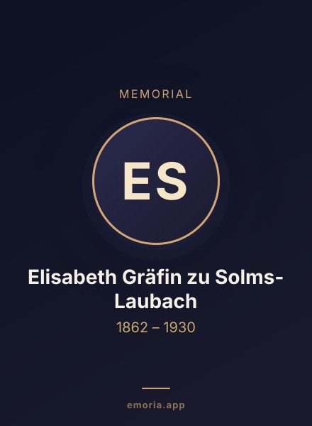 Memorial portrait of Elisabeth Gräfin zu Solms-Laubach