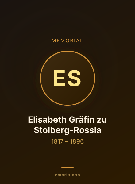 Memorial portrait of Elisabeth Gräfin zu Stolberg-Rossla