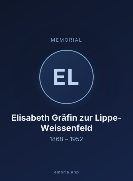 Memorial portrait of Elisabeth Gräfin zur Lippe-Weissenfeld