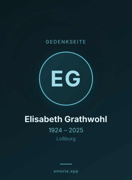 Gedenkportrait von Elisabeth Grathwohl