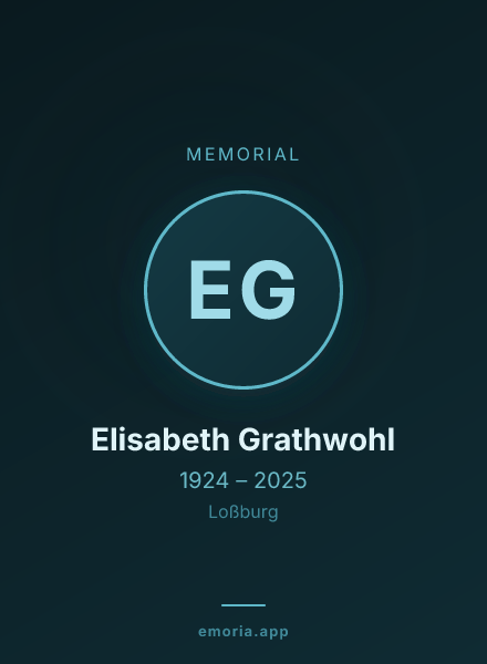 Memorial portrait of Elisabeth Grathwohl