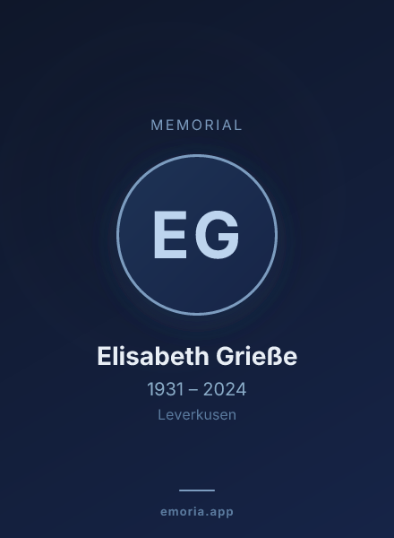 Memorial portrait of Elisabeth Grieße