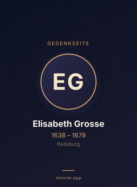 Gedenkportrait von Elisabeth Grosse