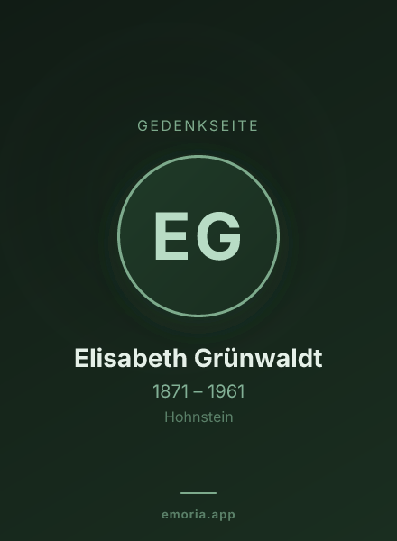 Gedenkportrait von Elisabeth Grünwaldt