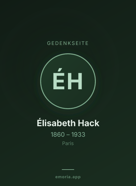 Gedenkportrait von Élisabeth Hack