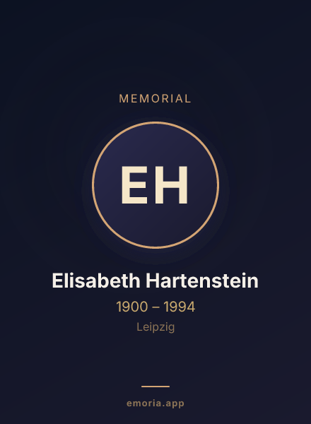 Memorial portrait of Elisabeth Hartenstein