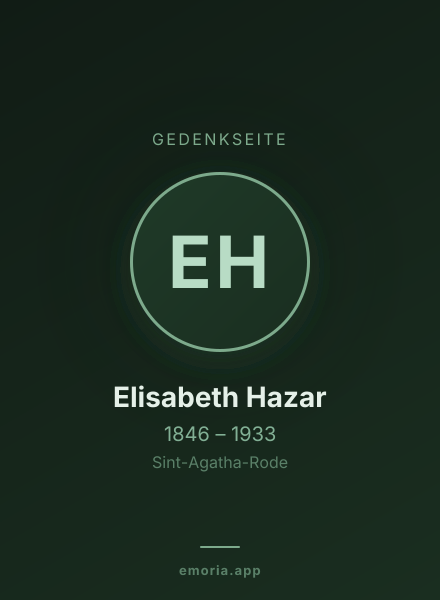 Gedenkportrait von Elisabeth Hazar