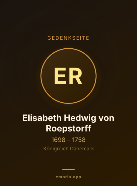 Gedenkportrait von Elisabeth Hedwig von Roepstorff