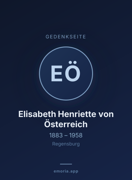 Gedenkportrait von Elisabeth Henriette von Österreich