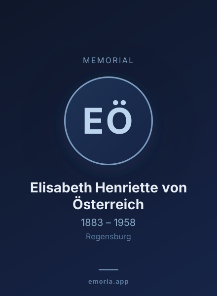 Memorial portrait of Elisabeth Henriette von Österreich