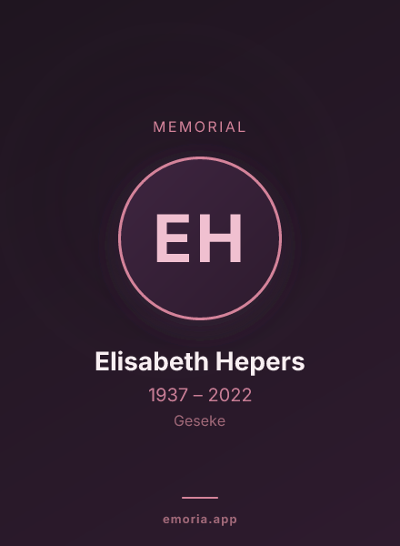 Memorial portrait of Elisabeth Hepers