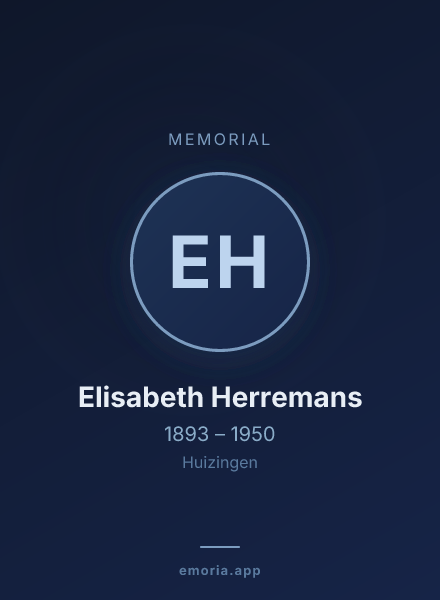 Memorial portrait of Elisabeth Herremans