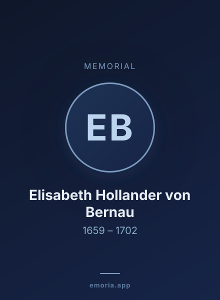 Memorial portrait of Elisabeth Hollander von Bernau