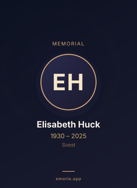 Memorial portrait of Elisabeth Huck