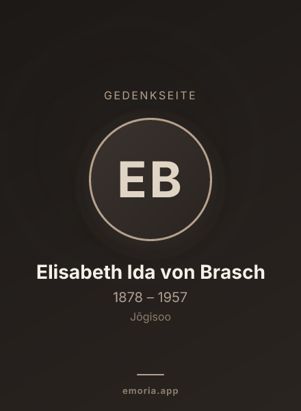 Gedenkportrait von Elisabeth Ida von Brasch