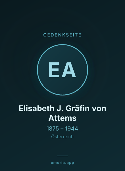 Gedenkportrait von Elisabeth J. Gräfin von Attems