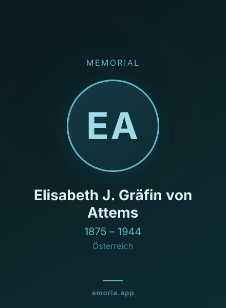 Memorial portrait of Elisabeth J. Gräfin von Attems