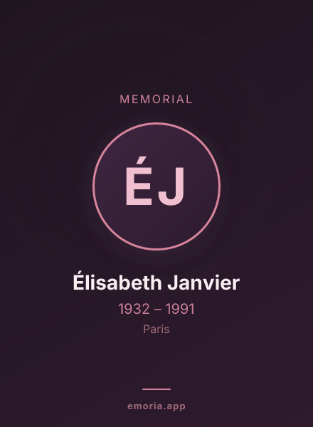 Memorial portrait of Élisabeth Janvier