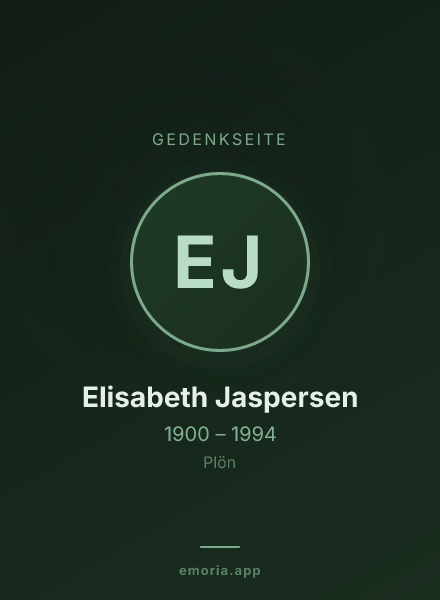 Gedenkportrait von Elisabeth Jaspersen