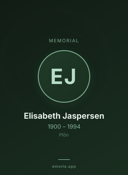 Memorial portrait of Elisabeth Jaspersen