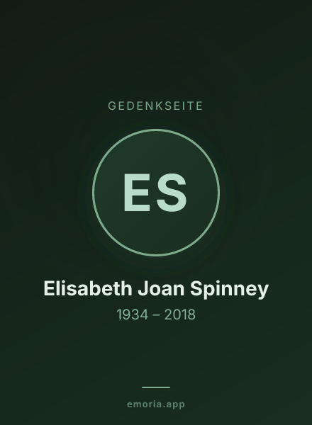 Gedenkportrait von Elisabeth Joan Spinney