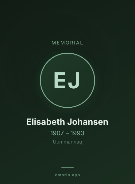 Memorial portrait of Elisabeth Johansen