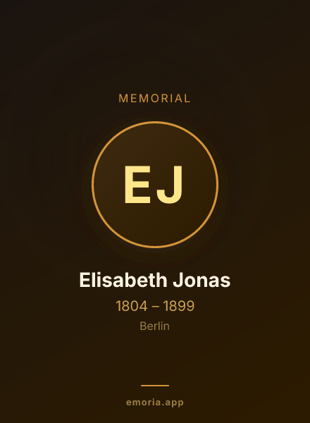 Memorial portrait of Elisabeth Jonas