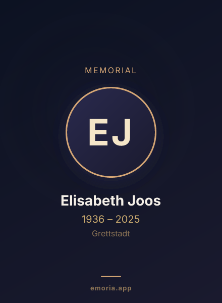 Memorial portrait of Elisabeth Joos