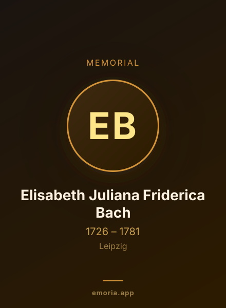 Memorial portrait of Elisabeth Juliana Friderica Bach