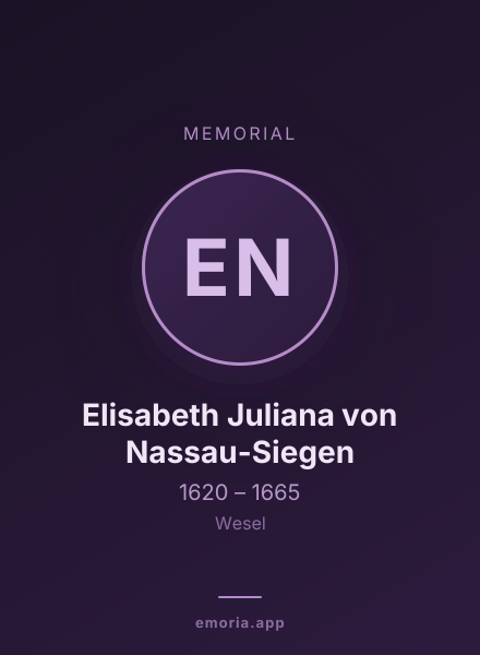 Memorial portrait of Elisabeth Juliana von Nassau-Siegen