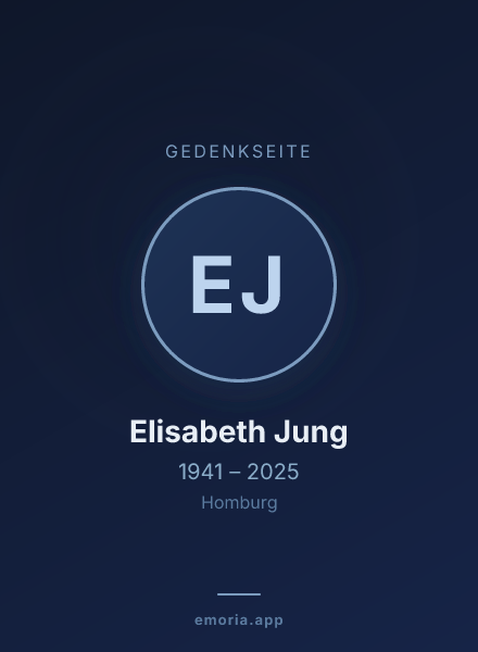 Gedenkportrait von Elisabeth Jung