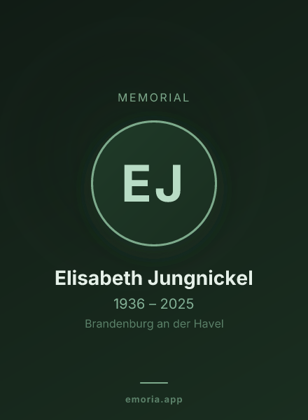 Memorial portrait of Elisabeth Jungnickel