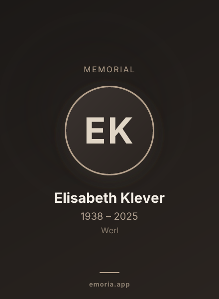 Memorial portrait of Elisabeth Klever