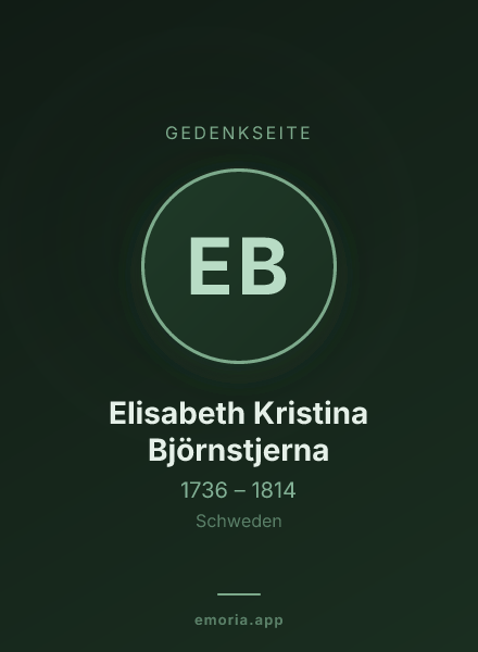 Gedenkportrait von Elisabeth Kristina Björnstjerna