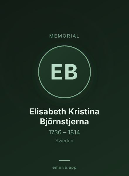 Memorial portrait of Elisabeth Kristina Björnstjerna