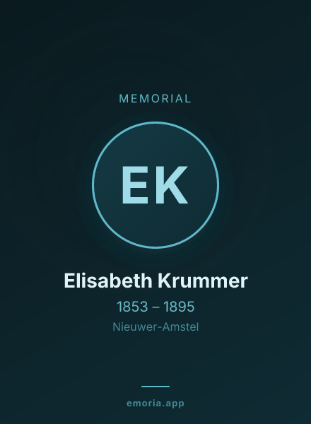 Memorial portrait of Elisabeth Krummer