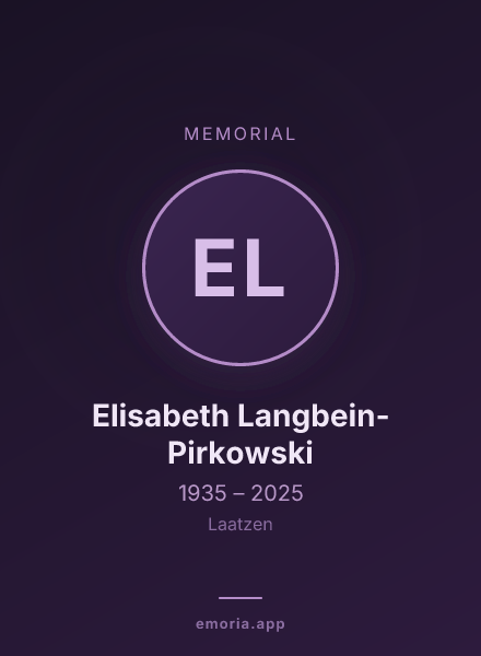 Memorial portrait of Elisabeth Langbein-Pirkowski