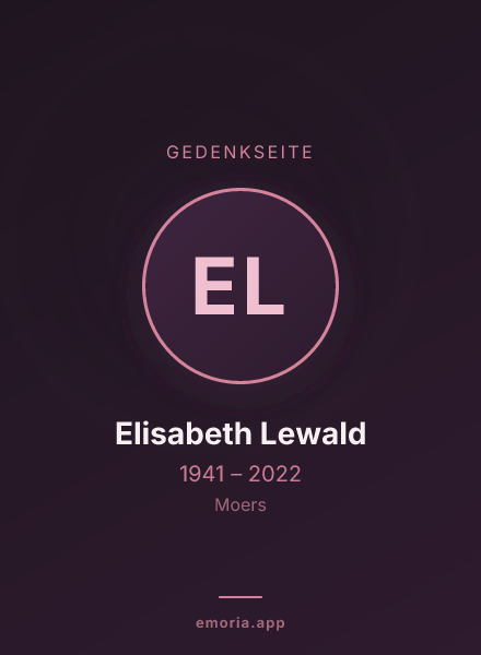 Gedenkportrait von Elisabeth Lewald